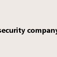 security company是什么意思