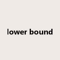 lower bound是什么意思