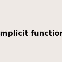 implicit function是什么意思