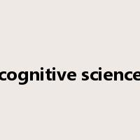 cognitive science是什么意思