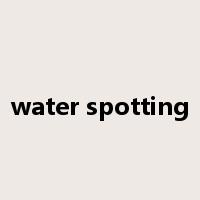 water spotting是什么意思