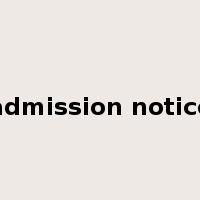 admission notice是什么意思