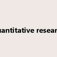 quantitative research是什么意思