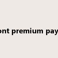 Upfront premium payment是什么意思