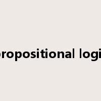 propositional logic是什么意思