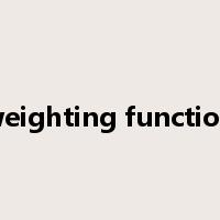 weighting function是什么意思