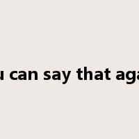 you can say that again!是什么意思