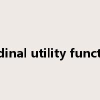 cardinal utility function是什么意思