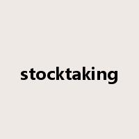 stocktaking是什么意思