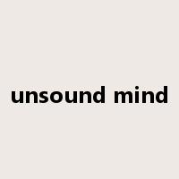 unsound mind是什么意思