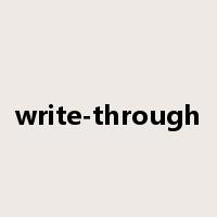 write-through是什么意思