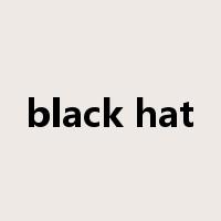 black hat是什么意思