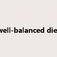 well-balanced diet是什么意思