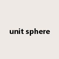 unit sphere是什么意思