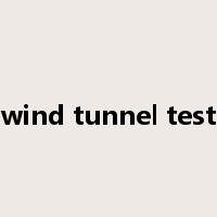 wind tunnel test是什么意思