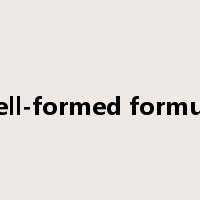 well-formed formula是什么意思