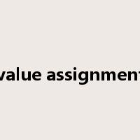 value assignment是什么意思
