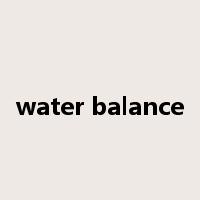 water balance是什么意思