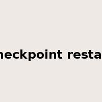 checkpoint restart是什么意思