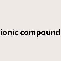 ionic compound是什么意思