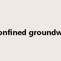 unconfined groundwater是什么意思