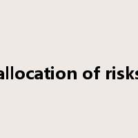 allocation of risks是什么意思