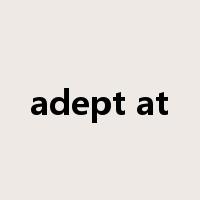 adept at是什么意思