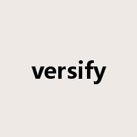 versify是什么意思