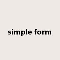 simple form是什么意思
