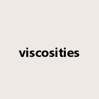viscosities是什么意思