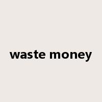 waste money是什么意思