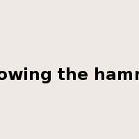 throwing the hammer是什么意思