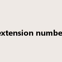 extension number是什么意思