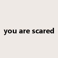 you are scared是什么意思