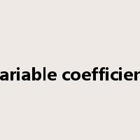 variable coefficient是什么意思