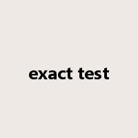 exact test是什么意思