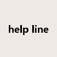 help line是什么意思