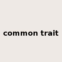 common trait是什么意思
