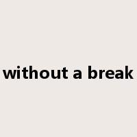without a break是什么意思