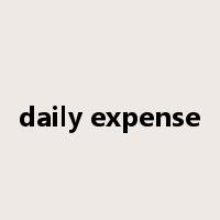 daily expense是什么意思