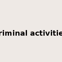 criminal activities是什么意思