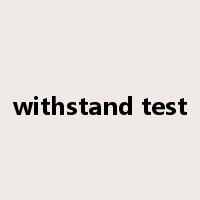 withstand test是什么意思