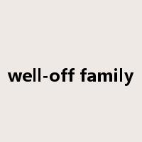 well-off family是什么意思