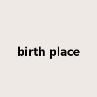 birth place是什么意思