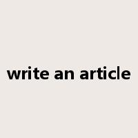 write an article是什么意思