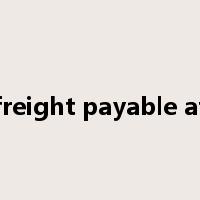 freight payable at是什么意思