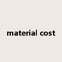material cost是什么意思