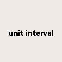 unit interval是什么意思
