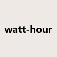 watt-hour是什么意思