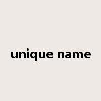 unique name是什么意思